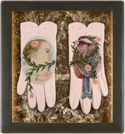 12.5" x 11.5", Antique Gloves and Embroidery, 2025