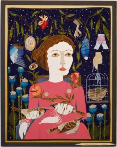 30" x 22.5", Fabric Appliqué and Thread Painting, 2015