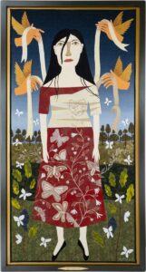 48" x 25.5", Fabric Appliqué and Thread Painting, 2012
